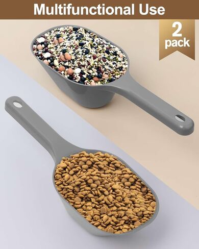 2 Pack Dog Food Scoop, 1 Cup Pet Food Scoop With Measuring Lines (Black and White) in Saudi Arabia