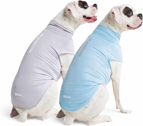Spark Paws Sunblock Dog T-Shirt, SPF30 Protection, Lightweight Breathable Quick Dry for Dogs with Sensitive Skin - Bees & Flamingo (Set of 2) - Size 3XL in Kuwait