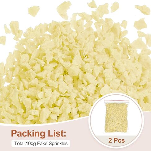 PATIKIL 100g Fake Sprinkles, Polymer Clay Sprinkles Fake Bread Crumbs for Crafts Nail Art DIY Crafts Cake Phone Case Resin Nail Cake Decorating White in Saudi Arabia