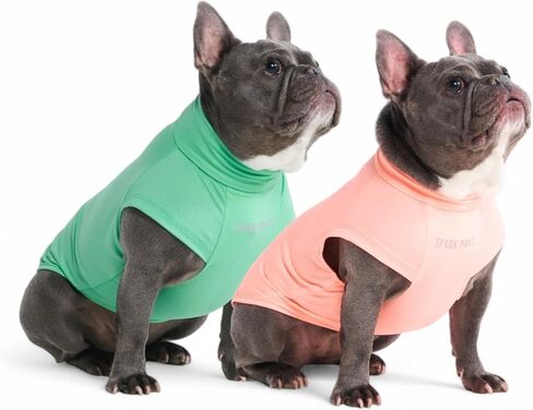 Spark Paws Sunblock Dog T-Shirt, SPF30 Protection, Lightweight Breathable Quick Dry for Dogs with Sensitive Skin - Bees & Flamingo (Set of 2) - Size 3XL in Kuwait