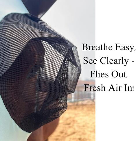 قناع ذبابة حصان ممتد مع الأذنين ، عيون كبيرة جدًا وفتحة ماني-قناع ذبابة ناعم وذات تنفس للخيول ، التصميم الخالي من التشابك ، الرؤية المعززة (طباعة الفهد ، كاملة (كبيرة)) in Kuwait