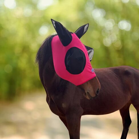 قناع ذبابة حصان ممتد مع الأذنين ، عيون كبيرة جدًا وفتحة ماني-قناع ذبابة ناعم وذات تنفس للخيول ، التصميم الخالي من التشابك ، الرؤية المعززة (طباعة الفهد ، كاملة (كبيرة)) in Kuwait