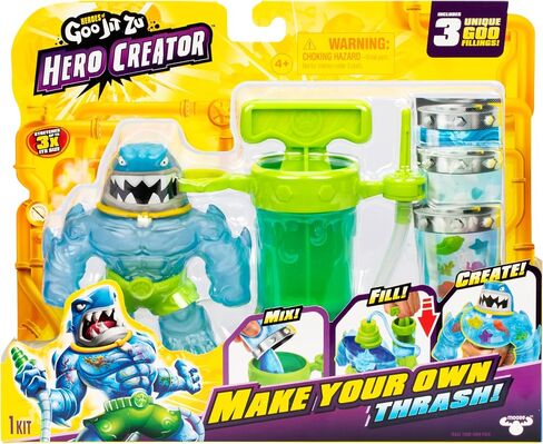 Heroes of Goo Jit Zu Hero Creator Bundle with 2 Action Figures and 6 Unique goo fillings, Mix, Fill & Create Your own Stretchy Blazagon and Thrash, Play Again and Again in Saudi Arabia