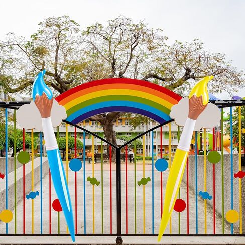 2 Pcs 43.3 Inch Giant Inflatable Paint Brush Large Blow up Colored Paintbrushes Art Paint Brushes Balloon Prop Kit for Kids Back to School Classroom Birthday Party Decorations in Saudi Arabia