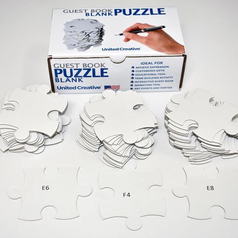 Large Blank Puzzle 33x23 inches, 117 Pieces - Ideal for Wedding Birthday Party and Special Events, DIY Painting, Art and Craft Projects, Guest Book Alternative in Saudi Arabia