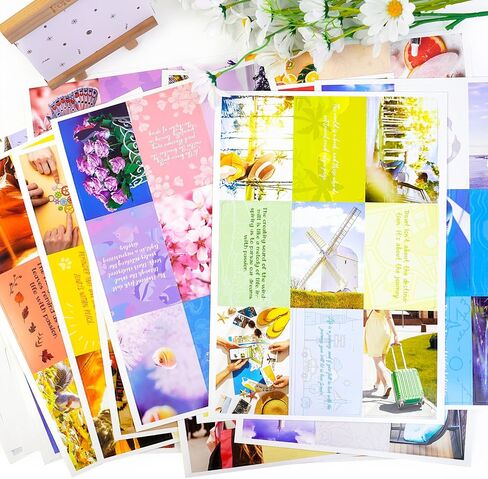 Vision Board Supplies for Women, Scrapbook Kit and Collage Book Magazines, Vision Board Pictures and Quotes, Inspire and Create Life Goals (Purple) in Saudi Arabia