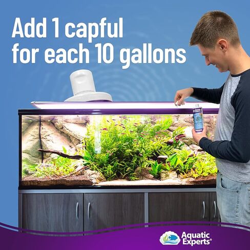 مكيف مياه حوض السمك الكامل من تانك فيرست - مكيف مياه الأسماك، يزيل الكلور والكلورامين على الفور ويزيل سموم الأمونيا من خزان الأسماك (تانك فيرست العادي، 500 مل) in Kuwait