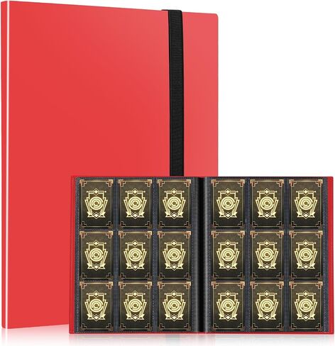 Card Binder ، Edudiiu 9 Pockets Premium Trading Card Prolders ، Cards Collection Binder ، كتاب Yugioh Holder Cook للرياضة ، كرة القدم ، جامع البيسبول - Pink in Kuwait