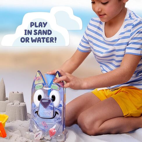 Bluey Jumbo Sand Art, Reusable Bluey Toys, Fill With Sand or Water, Includes Waterproof Bluey Doll, Kids Shovel and Funnel, Fun Sensory Toys For Kids, Great Toddler Activities, Toddler Travel Toys in Kuwait
