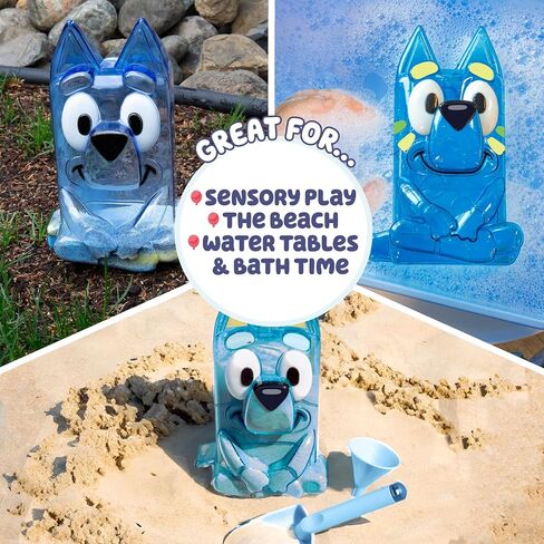 Bluey Jumbo Sand Art, Reusable Bluey Toys, Fill With Sand or Water, Includes Waterproof Bluey Doll, Kids Shovel and Funnel, Fun Sensory Toys For Kids, Great Toddler Activities, Toddler Travel Toys in Kuwait