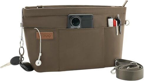 Bag Organizer Insert, Crossbody Bag, Tote Organizer Insert with Adjustable Bag Strap, Waterproof Nylon Purse Inserts (Gray, S) in Kuwait