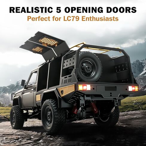 1/12 RC Crawler, MN82S RC Rock Crawler 4x4 Toyota LC79 RC Truck, 2.4GHz Remote Control Off Road Car with LED Lights for Adults, Hobby Grade RTF Toy Vehicle Gifts in Saudi Arabia
