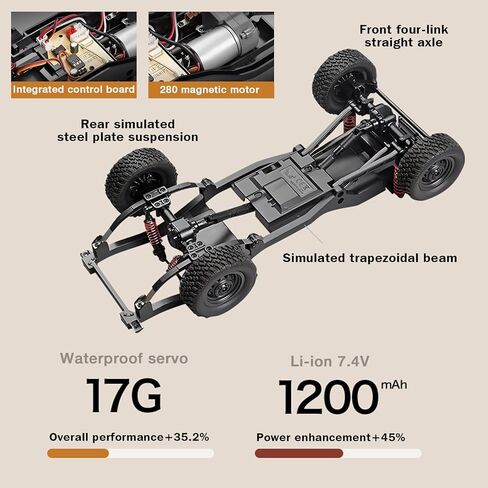 1/12 RC Crawler, MN82S RC Rock Crawler 4x4 Toyota LC79 RC Truck, 2.4GHz Remote Control Off Road Car with LED Lights for Adults, Hobby Grade RTF Toy Vehicle Gifts in Saudi Arabia