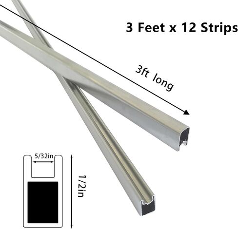 1/2 "جاء U Zinc لتأطير أعمال الزجاج الملون ، وجاء 36 قدم الزنك (3ft × 12) in Kuwait