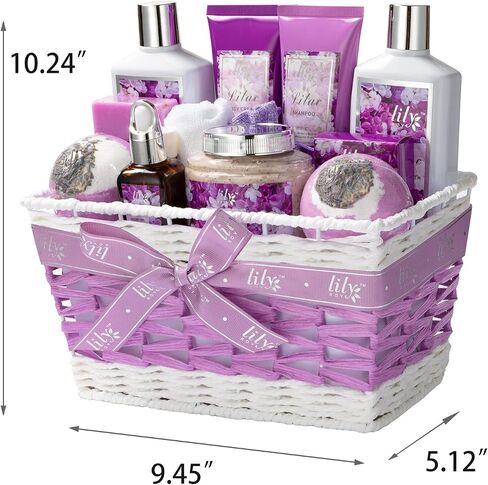 مجموعة هدايا Bath & Body لـ Mothers - سلة هدايا SPA ذات 18 قطعة للنساء ، مجموعة حمام متدلية مع قنبلة حمام | عيد الميلاد ، هدايا أعياد الميلاد ، هدية مثالية للعطلات لها وأمي جميع المناسبات in Kuwait