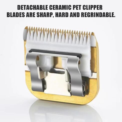 10/15/30/40Blade Dog Grooming Detachable Ceramic Blade Compatible with Andis Hair ClippersCut Length 1/16" 1.5mm, 3/64" 1.2mm，1/50" 0.5mm，1/100" 0.25mm(Gold) in Saudi Arabia