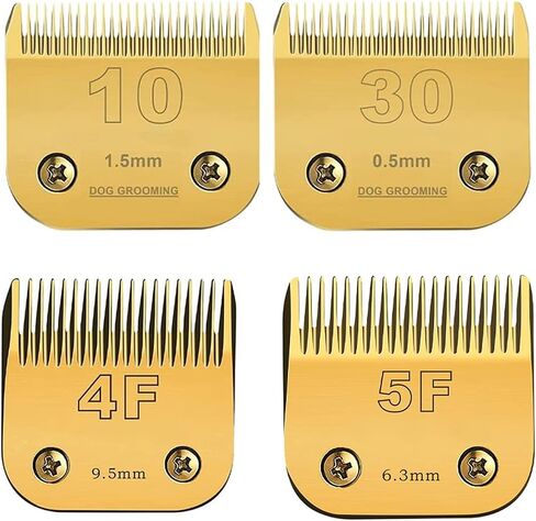 10/15/30/40Blade Dog Grooming Detachable Ceramic Blade Compatible with Andis Hair ClippersCut Length 1/16" 1.5mm, 3/64" 1.2mm，1/50" 0.5mm，1/100" 0.25mm(Gold) in Saudi Arabia