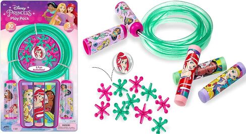 JA-RU Disney Minnie Mouse Plastic Jump Rope, Jacks Game & Sidewalk Chalk Toy (1 Bundle Set) Kids Disney Girl Toys. Indoor & Outdoor Playground Fitness Exercise. MN-B-7823-1s in Saudi Arabia