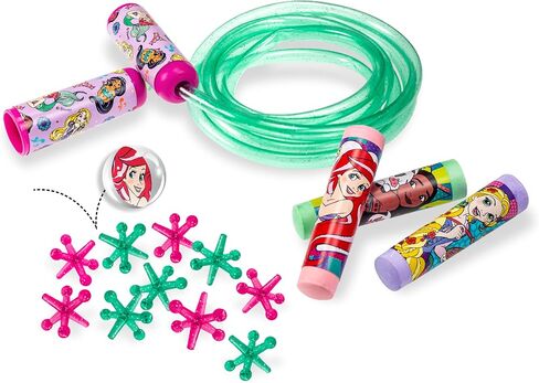 JA-RU Disney Minnie Mouse Plastic Jump Rope, Jacks Game & Sidewalk Chalk Toy (1 Bundle Set) Kids Disney Girl Toys. Indoor & Outdoor Playground Fitness Exercise. MN-B-7823-1s in Saudi Arabia
