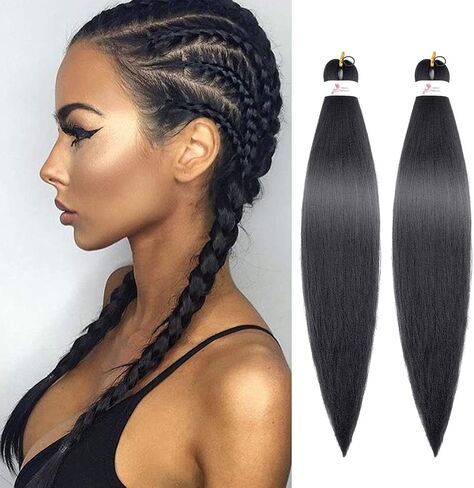 Braiding Hair Pre Stretched 14 Inch 8 Packs Professional Itch Free Hot Water Setting Short Braiding Hair Synthetic Crochet Hair Yaki Texture Prestretched Braiding Hair (14 Inch (Pack of 8), 1B) in Saudi Arabia