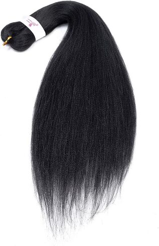 Braiding Hair Pre Stretched 14 Inch 8 Packs Professional Itch Free Hot Water Setting Short Braiding Hair Synthetic Crochet Hair Yaki Texture Prestretched Braiding Hair (14 Inch (Pack of 8), 1B) in Saudi Arabia