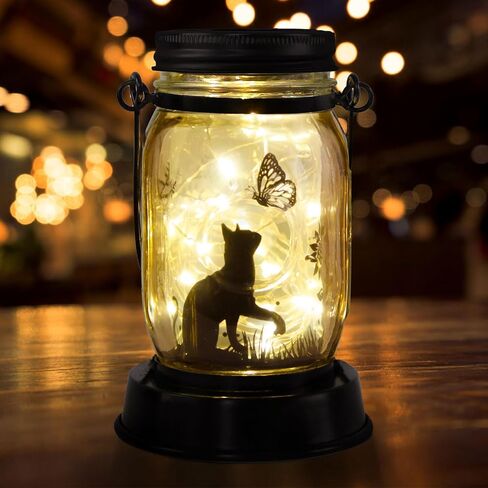 Styleonme Decor Mobile Outdoor, Solar Waterproof Cat & Dog Lights , Gifts for Women Men Cat & Dog Lovers Gifts, Hanging Cat & Dog Lanterns with Stake for Yard Corridor Garden Decor in Saudi Arabia