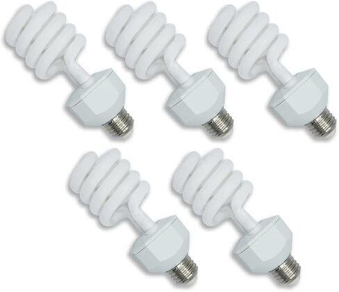 lumenivo 23 Watt UVB Reptile Light 5.0 23W Spiral Reptile Heat Terrarium Light Bulbs for Turtles, Gecko, Tortoise, Snake, Lizard, Chameleons, and Insects - 120V - 2 Pack in Kuwait