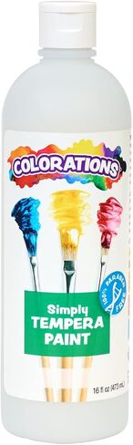 Colorations Paraben-Free Tempera Paint for Kids - Blue, 16 Ounce Bottle, Non-Toxic and Made in The USA in Saudi Arabia