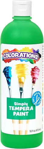 Colorations Paraben-Free Tempera Paint for Kids - Blue, 16 Ounce Bottle, Non-Toxic and Made in The USA in Saudi Arabia