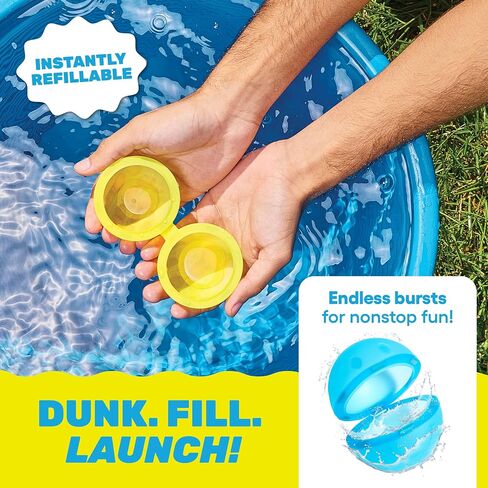 Hydroburst 6-pack Reusable Water Balloons by Relatable, For The Pool, Beach Toys And Outdoor Play Toys, Includes 6 Refillable Balloons in Saudi Arabia