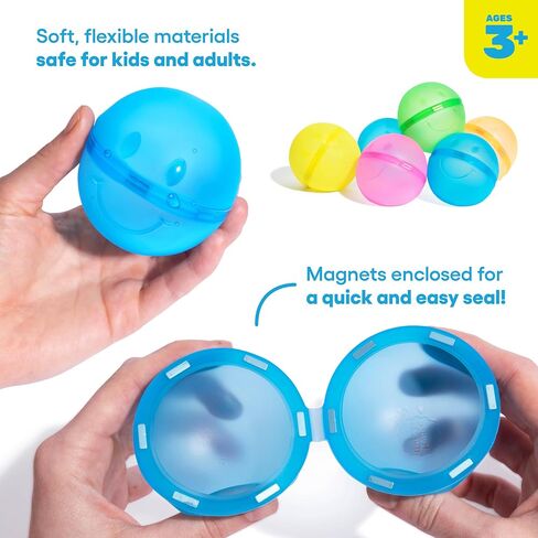 Hydroburst 6-pack Reusable Water Balloons by Relatable, For The Pool, Beach Toys And Outdoor Play Toys, Includes 6 Refillable Balloons in Saudi Arabia