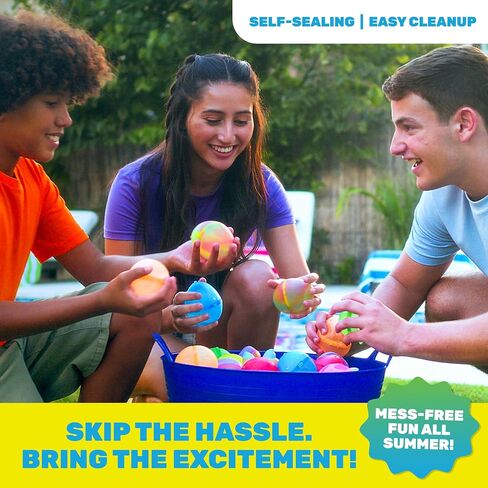 Hydroburst 6-pack Reusable Water Balloons by Relatable, For The Pool, Beach Toys And Outdoor Play Toys, Includes 6 Refillable Balloons in Saudi Arabia