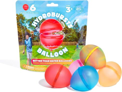 Hydroburst 6-pack Reusable Water Balloons by Relatable, For The Pool, Beach Toys And Outdoor Play Toys, Includes 6 Refillable Balloons in Saudi Arabia
