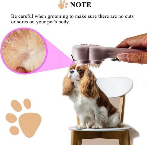 Puppy Brush for Small Dogs - Soft Dog Brush for Yorkies, Maltipoos & Shih Tzus - Gentle Grooming Tool for Easy Pet Hair Removal - Compact & Travel-Friendly Design (Dark Pink) in Saudi Arabia
