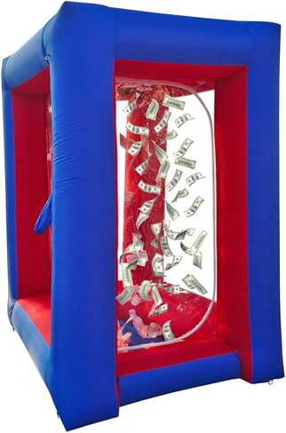 Black Inflatable Cash Cube Inflatable Cash Machine Inflatable Money Machine Booth Money Grab Machine for Promotion Advertising Events (NO BLOWERS Included) in Saudi Arabia