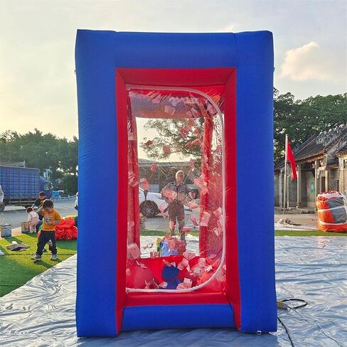 Black Inflatable Cash Cube Inflatable Cash Machine Inflatable Money Machine Booth Money Grab Machine for Promotion Advertising Events (NO BLOWERS Included) in Saudi Arabia