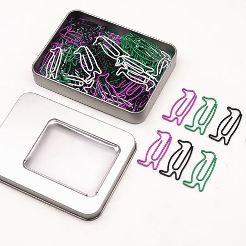 60 Pcs Black Cow Paper Clips,Cow Office Supplies, Cow Desk Stationery Accessories in Saudi Arabia