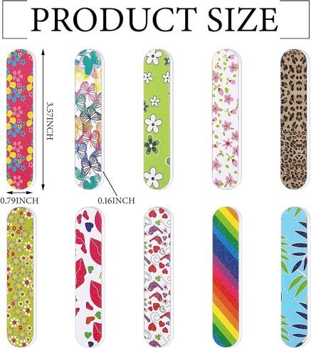 Sumind 100 Pack Nail Files Double Sided Emery Boards Manicure Tools (2.36 x 0.59 x 0.16 Inch) in Saudi Arabia