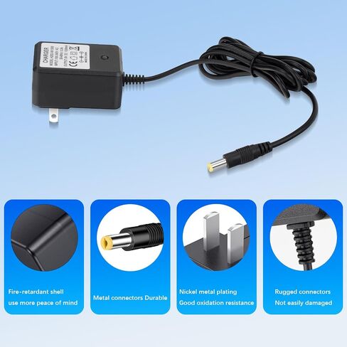6V Charger for Kids Ride On Car Toys, 6 Volt Battery Charger for Flybar Bumper car/Wrangler SUV Kid Trax Dynacraft Toy Car Jeep ATV Quad (6v Battery Charger) in Saudi Arabia