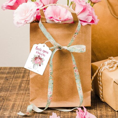 80 Pieces Mothers Day Tags, Happy Mothers Day Tags with String, Floral Thank You Mom Best Mom Ever Gift Tag for DIY Craft Mother’s Day Gift Wrapping Party Decoration (Mix) in Saudi Arabia