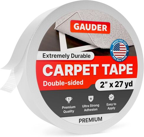 GAUDER Carpet Tape (2" x 11 Yards) | Rug Tape for Hardwood & Laminate Floors, Tile and More | Double-Sided Carpet Tape for Renovation Work in Saudi Arabia