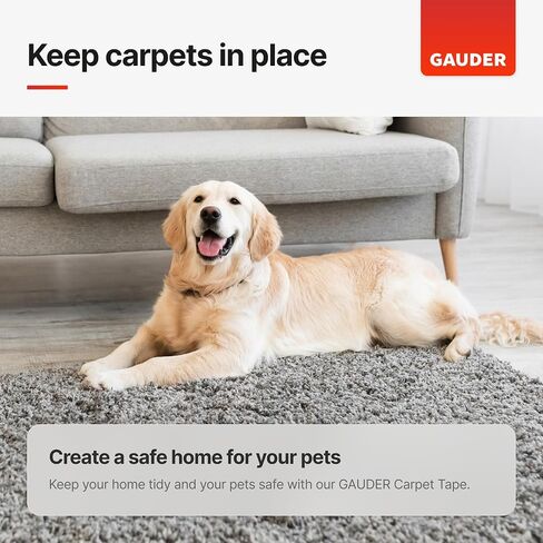 GAUDER Carpet Tape (2" x 11 Yards) | Rug Tape for Hardwood & Laminate Floors, Tile and More | Double-Sided Carpet Tape for Renovation Work in Saudi Arabia