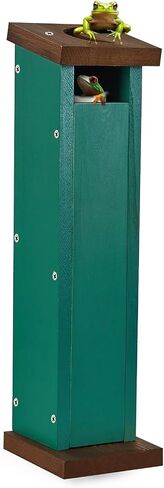 Tree Frog House for Many Species of Tree Frogs, Deluxe Wood Tree Frog Nest Frog Habitat Frog Shelter for Outside Garden, Indoor Breeding (Brown) in Kuwait