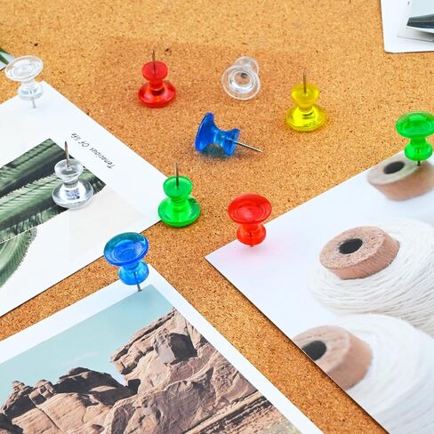 100 حزمة دبابيس دفع كبيرة واضحة الإبهام مسامير 1 بوصة دبابيس الدفع العملاقة واضحة دبابيس دفع للوحة الإعلانات ، مجلس كورك ، المنزل ، المكتب ، المدرسة in Kuwait