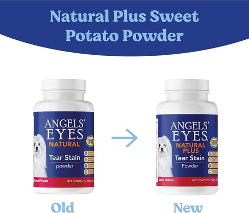 Angels’ Eyes Natural Plus Tear Stain Supplement Sweet Potato Powder for Dogs, Prevent Stained Fur, Eyebright, Olive Leaf, Marshmallow Root, No Wheat or Corn, Limited Ingredients, Vegetarian, 75g in Kuwait