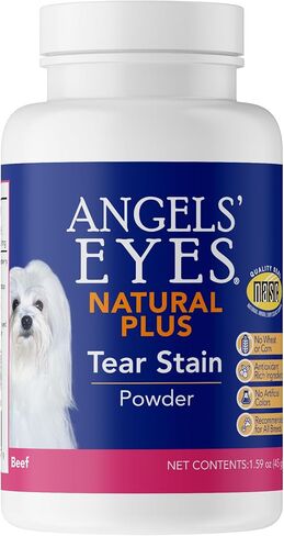 Angels’ Eyes Natural Plus Tear Stain Supplement Sweet Potato Powder for Dogs, Prevent Stained Fur, Eyebright, Olive Leaf, Marshmallow Root, No Wheat or Corn, Limited Ingredients, Vegetarian, 75g in Kuwait
