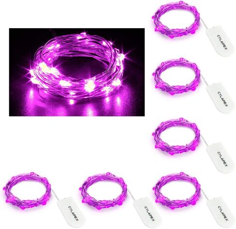 CYLAPEX 6 Pack Warm White Fairy Lights String Battery Operated Fairy Lights Firefly Lights LED Starry String Lights 3.3ft 20 LEDs Silvery Copper Wire for Christmas DIY Decoration Costume Wedding Party in Saudi Arabia