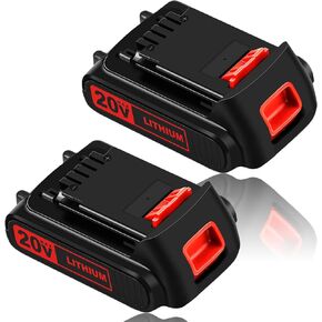 3.0Ah LBXR20 Lithium Replacement Battery for Black and Decker 20V Battery Max LB20 LBX20 LST220 LBXR20B-2 LB2X4020 Compatible with Black and Decker 20 Volt Tools LCS1020 LDX20C LSW221 BDCDMT120-Red