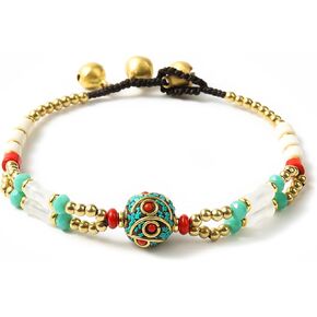 Starain Super Cute Bead Bead Bead for Women Handmade Beach Multicolour Stone Boho Beaded Bracelet 8 Intable قابل للتعديل