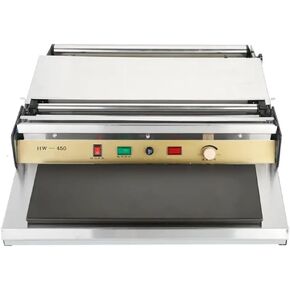 18" Stretch Wrap Film Dispenser, Hand Food Wrap Heating Film Dispenser Wrapper Wrapping Sealing Sealer Machine for Fruit Tray Food Packaging